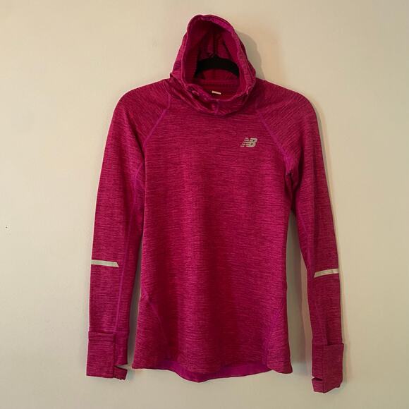 New Balance Women's size Small Fuchsia Purple Hoodie Running Jacket Mockneck - Picture 1 of 11